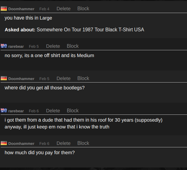 Doug bear of RARE RECORDS Australia admitting to the fake