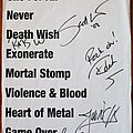 Ultimatum - Other Collectable - Ultimatum Setlist