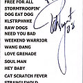 Ted Nugent - Other Collectable - Ted Nugent set list (autographed)