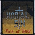 Mortal Sin - Patch - MORTAL SIN "Face Of Despair" official woven Patch