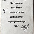 Seven Sisters - Other Collectable - SIGNED Seven Sisters setlist sheet