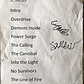 Primitai - Other Collectable - SIGNED Primitai setlist sheet