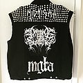 Midnight - Battle Jacket - Black and White Studded Vest