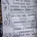 Skeletonwitch - Other Collectable - skeletonwitch 2014 signed setlist