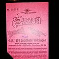 Saxon - Other Collectable - Saxon - Tour ticket 91