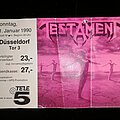 Testament - Other Collectable - Testament - Tour ticket 90