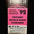 Obituary - Other Collectable - Obituary - Tourticket 92