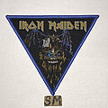 Iron Maiden - Patch - Iron Maiden The Evil That Men Do triangle patch blue border