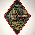 Iron Maiden - Patch - Iron Maiden Piece Of Mind diamond patch red border