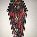 Iron Maiden - Patch - Iron Maiden Stranger In A Strange Land coffin patch silver glitter border