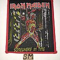 Iron Maiden - Patch - Iron Maiden Somewhere In Time patch red border