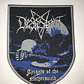 Desaster - Patch - Desaster Tyrants Of The Netherworld shield patch grey border