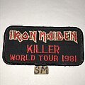 Iron Maiden - Patch - Iron Maiden Killer World Tour 1981 embroidered patch