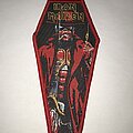 Iron Maiden - Patch - Iron Maiden Stranger In a Strange Land coffin patch red border