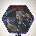 Razor - Patch - Razor Evil Invaders patch blue glitter border