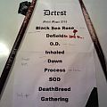 DETEST - Other Collectable - Detest setlist Metal Magic 2015