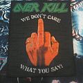 Overkill - Patch - My "Overkill-Fuck You" Woven Patch