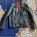 Leather - Battle Jacket - Men's red lining leather jacket up for grabs