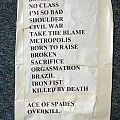 Motörhead - Other Collectable - Motörhead Setlist 1999