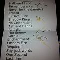 Other Collectable - Paradise Lost-XX Tour 2005 Set List(Signed By The Band)