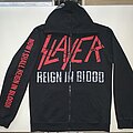 Slayer - Hooded Top / Sweater - Slayer "Reign In Blood" Zip Hoodie (Size Small)