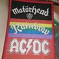 Motörhead - Patch - Motörhead + Rainbow + AC/DC (Festival?) Woven Patch Red Border