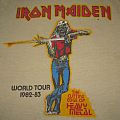 Iron Maiden - TShirt or Longsleeve - IRON MAIDEN Cutting Edge of Heavy Metal T-shirt (camo sleeve) 1982-83