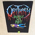 Obituary - Patch - Obituary - Slowly We Rot - 1990 Blue Grape Merchandising - Back Patch