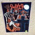 Slayer - Patch - Slayer - Live Undead Woman On Grave - Backpatch Blue Border