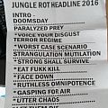 Jungle Rot - Other Collectable - Jungle Rot Metal Alliance 2016 Tour Setlist