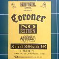 Coroner - Other Collectable - gig flyer