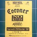 Coroner - Other Collectable - gig flyer