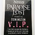 Paradise Lost - Other Collectable - Paradise Lost - Dominton 1996 hospiltality laminate