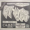 At War - Other Collectable - At War - Gig flyer 1988