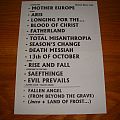 Ancient Rites - Other Collectable - Ancient Rites Concert Set List