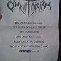 Omnifariam - Other Collectable - Omnifariam setlist