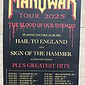 Manowar - Other Collectable - Manowar 2025 Tour Flyer