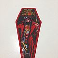 Iron Maiden - Patch - Iron Maiden "Stranger In A Strange Land" coffin patch red border