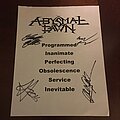Abysmal Dawn - Other Collectable - Signed Abysmal Dawn Setlist