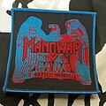 Manowar - Patch - Manowar Psychedelic Battle Hymns patch blue border