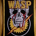 W.A.S.P. - Patch - W.A.S.P. - Skull & Blade Patch Yellow Border