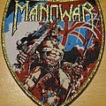 Manowar - Patch - Manowar - "Hail To England" Shield Goldglitter Border Patch