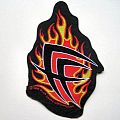 Fear Factory - Patch - FEAR FACTORY damned in flames 1998  shaped patch f17 new 8 x 12 cm