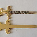 Slayer - Other Collectable - Slayer die by the sword pendant for on a chain gold silver tone