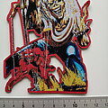 Iron Maiden - Patch - Iron Maiden  nr of the beast  shaped  patch  78 red border