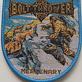 Bolt Thrower - Patch - Bolt Thrower   Mercenary strictly limited edition shield patch  b365 blue border