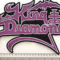 King Diamond - Patch - King Diamond   shaped purple logo back patch bp26  size 20x30 cm