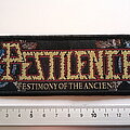 Pestilence - Patch - Pestilence testimony of the ancient strip patch p117---18.5x5cm   7.2x2 inch