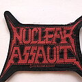 Nuclear Assault - Patch - Nuclear Assault official 1991 shaped logo patch used706