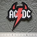 AC/DC - Patch - AC/DC shaped embroidered horns up patch 12